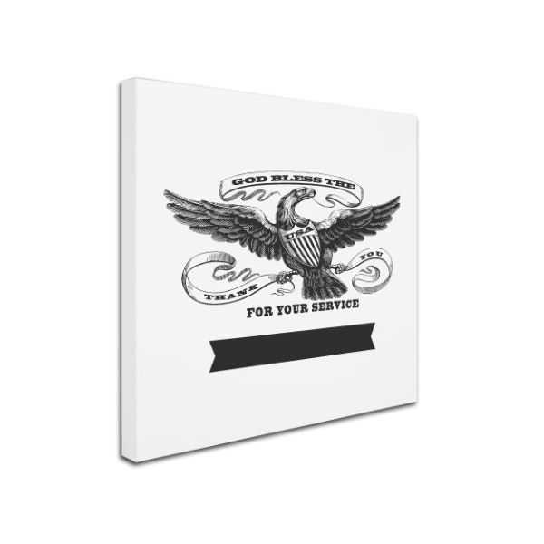 Marcee Duggar 'Patriotic Eagle Service' Canvas Art,14x14